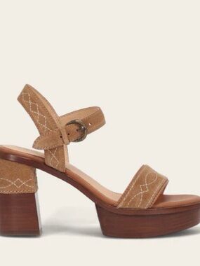Frye Pipa Woodstock Sandals - Color: Almond